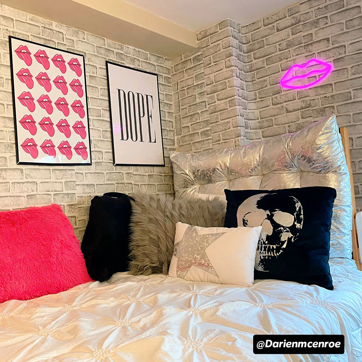 Opal Tufted Metallic Cushioned Headboard 7 Opal Tufted Metallic Cushioned Headboard - Image 5