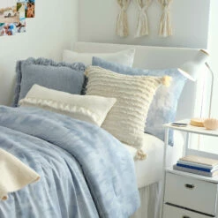 Harper Tassel Lumbar Pillow Cover -gift shop 0008 BellaTexturedStripePillow 1