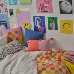 Eliza Colorblocked Tassel Lumbar Pillow Cover -gift shop 0013 ElizaColorblockTasselPink