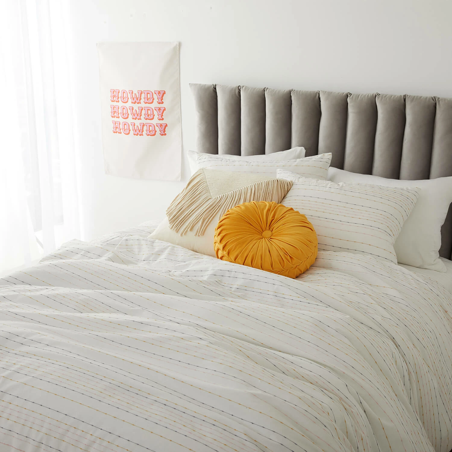 Quinn Full/Queen Channeled Cushioned Headboard 7 Quinn Full/Queen Channeled Cushioned Headboard - Image 5