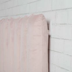 Quinn Twin Channeled Cushioned Headboard -gift shop 123 TWIN TWINXL VELVET CHANNELED HEADBOARD CUSHION PINK C 002