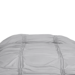 Pucker Stitch Duvet And Sham Set -gift shop 13 RHH21 DUV PUCKER GRY VIS 008 1