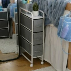 Reese Narrow 3-Drawer Cart On Wheels -gift shop 16 NarrowDrawer 03