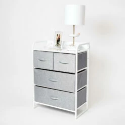 Campbell Charging 4-Drawer Storage Unit -gift shop 193 DFY20 GCE 4DRWR HGWTE 010