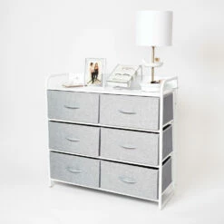 Cameron Charging 6-Drawer Storage Unit -gift shop 194 DFY20 GCE 6DRWR HGWTE 011