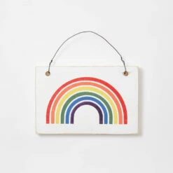 Rainbow Wooden Sign
