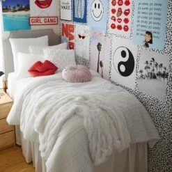 Juliette Eyelash Fringe Comforter And Sham Set -gift shop 24 SWEET AND SPICY 041