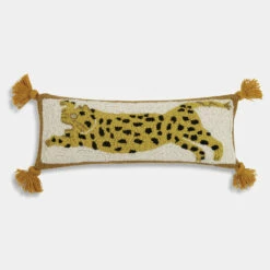 Wild Cheetah Tassel Lumbar Pillow
