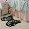 Washable Butterfly Shaped Accent Rug -gift shop 85