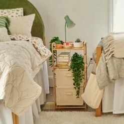 Beck Charging 2-Drawer Bamboo And Canvas Storage Unit -gift shop 90