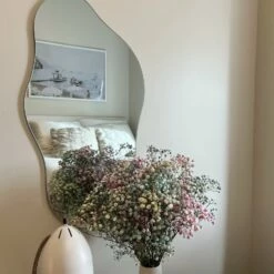 Rhea Frameless Wavy Mirror -gift shop 94