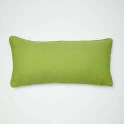 Kendall Animal Dots Lumbar Pillow Cover -gift shop Animal Dots Contrast Piping Lumbar Pillow Cover White Chartreuse 007