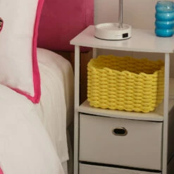 Ava Small Chunky Knit Basket -gift shop AvaChunkyKnitBasket Yellow