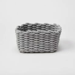 Ava Small Chunky Knit Basket -gift shop Basket Ava Grey 003