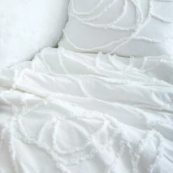 Boho Rose Comforter And Sham Set -gift shop Boho Rose White Detail 006 4487bda0 b012 48c8 bcaf f4523ed3e95a