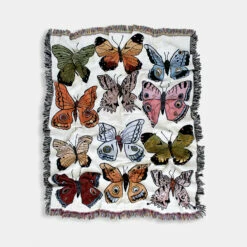 Flutter Woven Throw Blanket -gift shop Butterflies IMG 6948 Edit