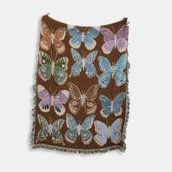 Flutter Woven Throw Blanket -gift shop Butterflies IMG 7247