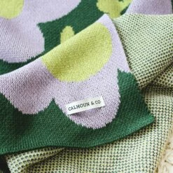 Flower Power Throw Blanket -gift shop CalhounandCo 0010 Calhoun CO.FlowerPower3TXT1500713