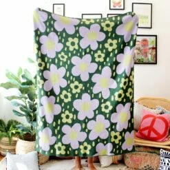 Flower Power Throw Blanket