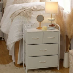 Campbell Charging 4-Drawer Storage Unit -gift shop CassieCharging4drawerStorageUnit White bed05b74 edab 4067 9b1c 050421aeb433