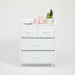 Campbell Charging 4-Drawer Storage Unit -gift shop Charging 4Drawer Storage Unit White White 031 1