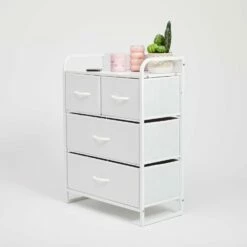 Campbell Charging 4-Drawer Storage Unit -gift shop Charging 4Drawer Storage Unit White White 034 1