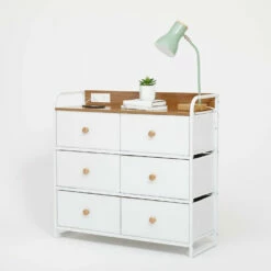 Cameron Charging 6-Drawer Storage Unit -gift shop Charging 6Drawer Storage Unit White Wood 012 1