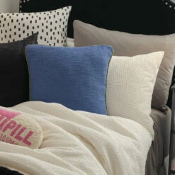 Charlie Cotton Square Pillow Cover -gift shop CharlieCottonSquaredPillow Blue 3ae97b1f e021 45ea 974d 37a46894c4f8