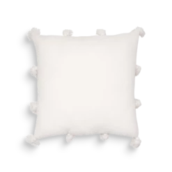Mackenzie Knit Tassel Square Pillow -gift shop Chenille Square Pillow White 20x20 010