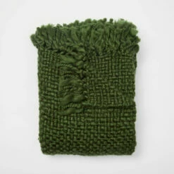 Emme Chunky Knit Throw Blanket 24 Emme Chunky Knit Throw Blanket -gift shop Chunky Knit Throw Olive 002