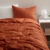 Rayna Crinkle Texture Comforter And Sham Set -gift shop Comforter CrinkleTexture TXL Orange 017