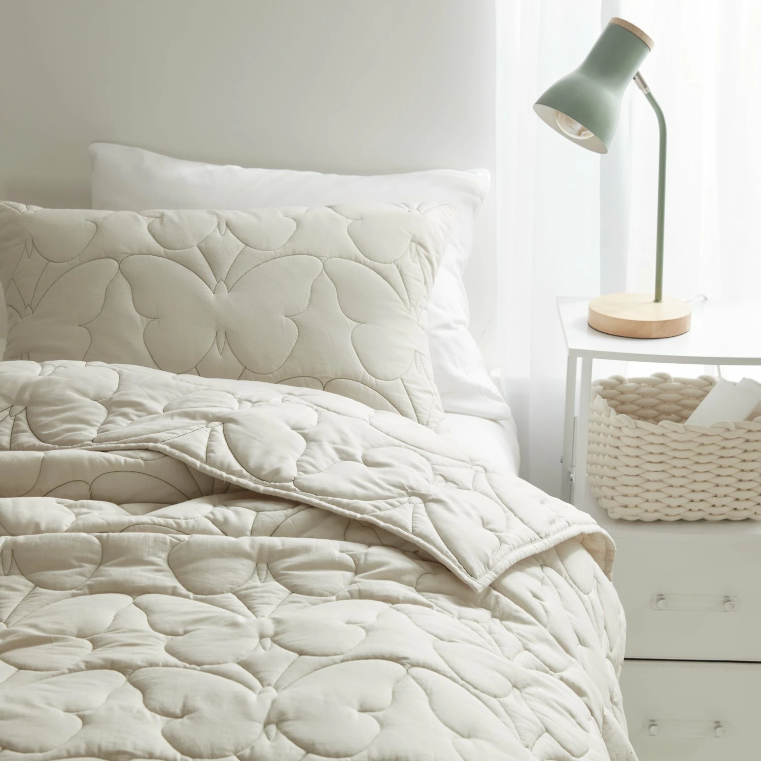 Margo Embroidered Butterfly Quilt And Sham Set 6 Margo Embroidered Butterfly Quilt And Sham Set - Image 4