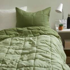 Drew Reversible Down Alt Comforter And Sham Set 16 Drew Reversible Down Alt Comforter And Sham Set -gift shop Comforter ReversibleDown TXL Olive 017