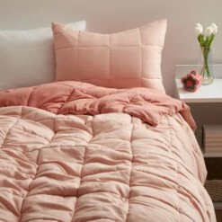 Drew Reversible Down Alt Comforter And Sham Set 19 Drew Reversible Down Alt Comforter And Sham Set -gift shop Comforter ReversibleDown TXL Terracotta 012