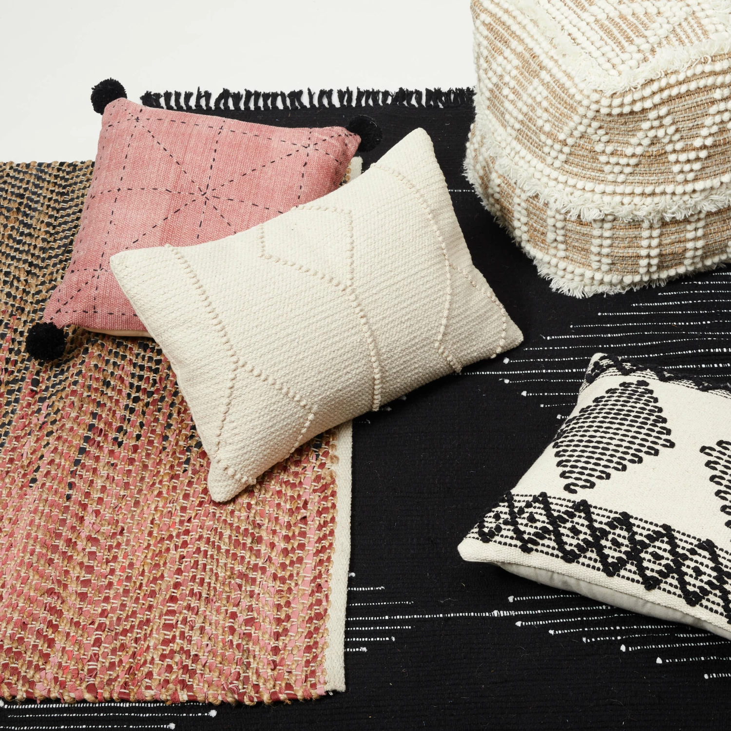 Handmade Bead Stitch Lumbar Pillow 7 Handmade Bead Stitch Lumbar Pillow - Image 5