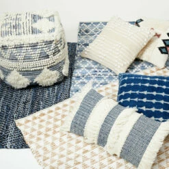 Handmade Indigo Block Printed Square Pillow -gift shop CopyofRecycled Rug Group 2 017 1a42cc0d f2a6 4e2c bcde 9e6cbad1bb61