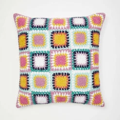June Crochet Square Pillow