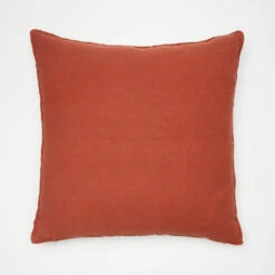 June Crochet Square Pillow -gift shop Crochet Pillow Mustard Rust 006