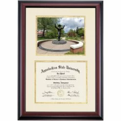 Appalachian State Premier Yosef Statue Diploma Frame