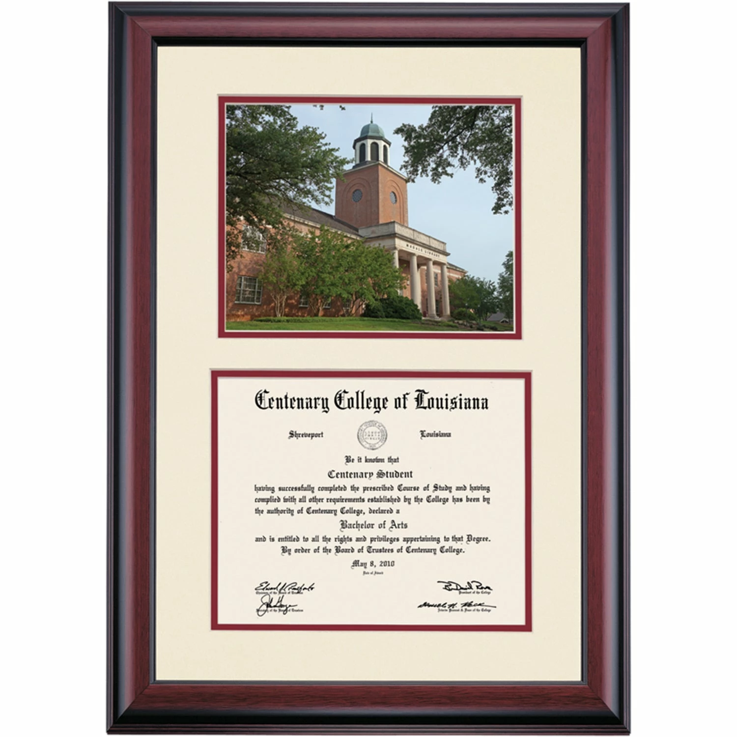 Centenary Louisiana Premier Magale Library Diploma Frame 4 Centenary Louisiana Premier Magale Library Diploma Frame - Image 2