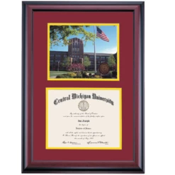 Central Michigan Premier Warriner Hall Diploma Frame -gift shop DSSHEFCMIPC4MYCMW
