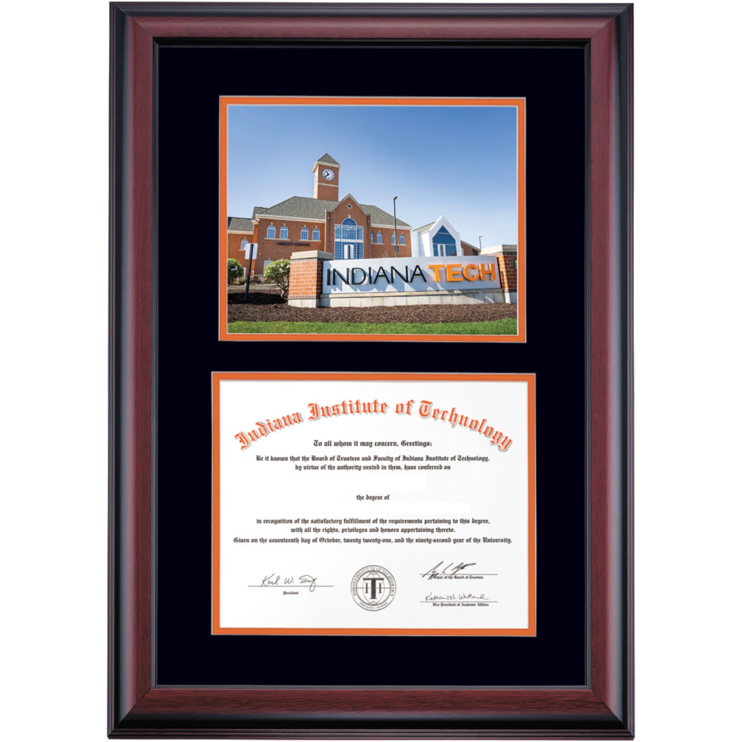 Indiana Tech Premier Abbott Center Diploma Frame 5 Indiana Tech Premier Abbott Center Diploma Frame - Image 3