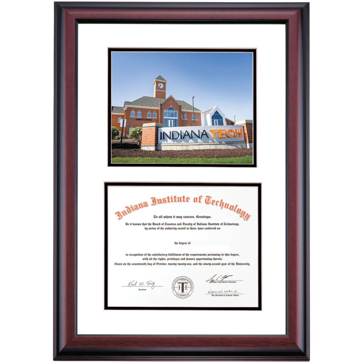 Indiana Tech Premier Abbott Center Diploma Frame 3 Indiana Tech Premier Abbott Center Diploma Frame