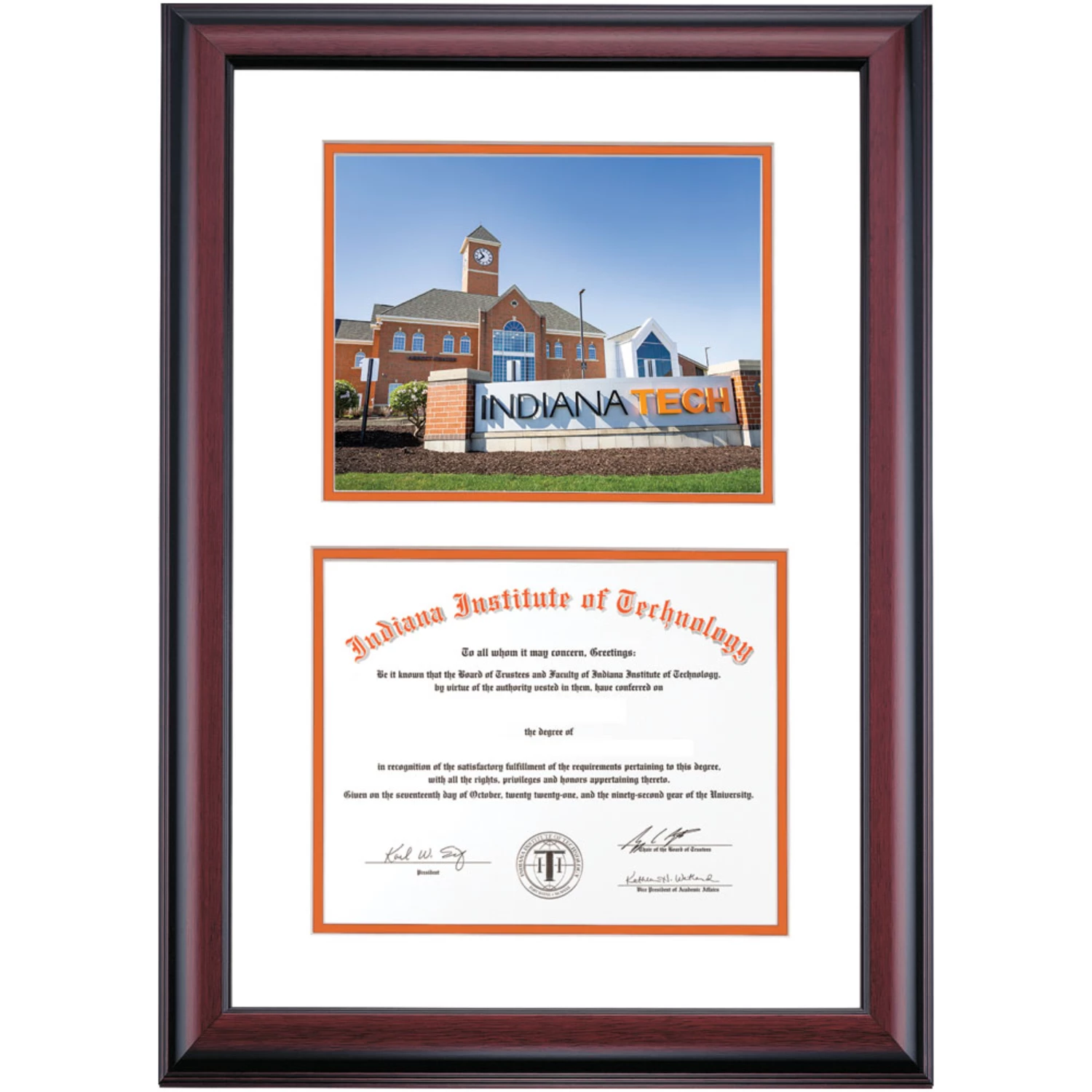 Indiana Tech Premier Abbott Center Diploma Frame 4 Indiana Tech Premier Abbott Center Diploma Frame - Image 2