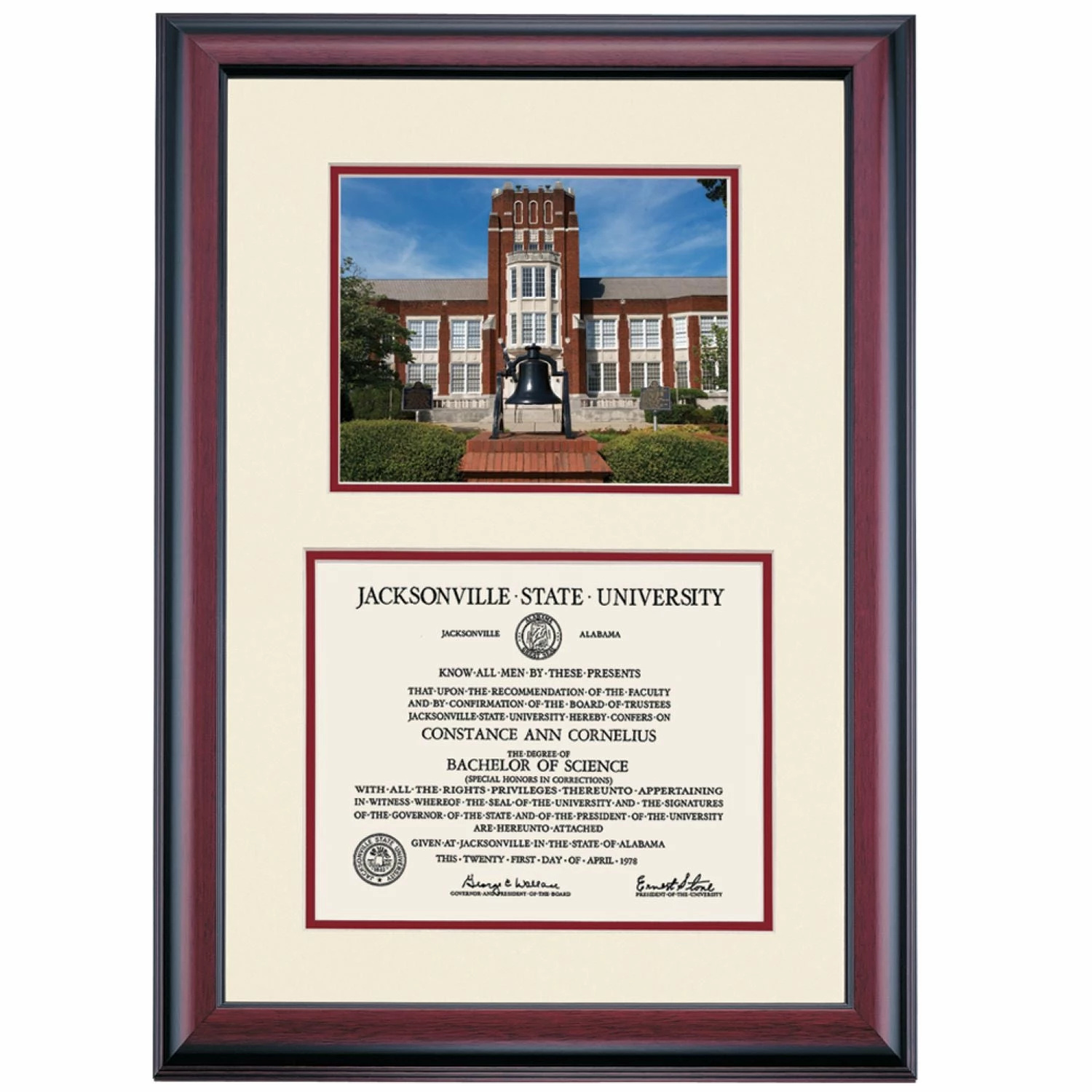 Jacksonville State Premier Angle Hall Diploma Frame 4 Jacksonville State Premier Angle Hall Diploma Frame - Image 2