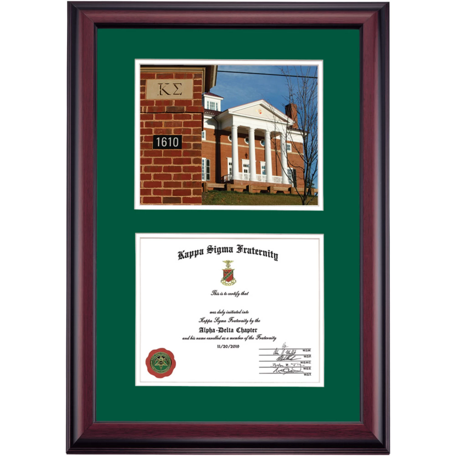 Kappa Sigma Premier International Headquarters Master Of Ritual Certificate Frame 4 Kappa Sigma Premier International Headquarters Master Of Ritual Certificate Frame - Image 2