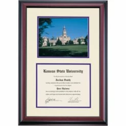 Kansas State Premier Anderson Hall Diploma Frame -gift shop DSSHEFKSTPC4PKAD
