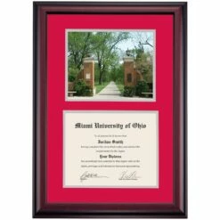 Miami Ohio Premier Slant Walk Diploma Frame -gift shop DSSHEFMIAPC4CESLT