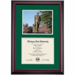 Michigan State Premier The Spartan Diploma Frame -gift shop DSSHEFMSTPC4HETSF