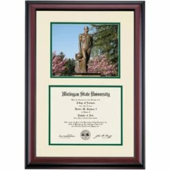 Michigan State Premier The Spartan Diploma Frame